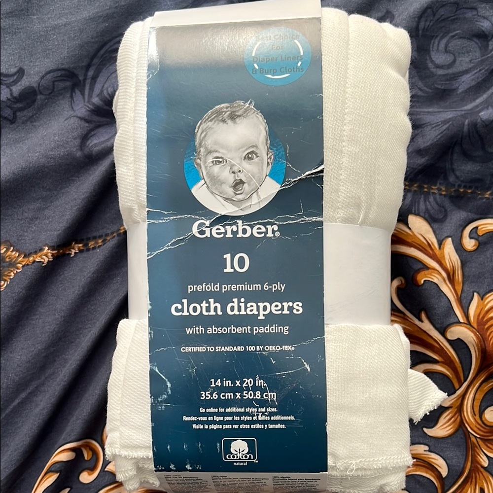 Gerber Premium Cloth Diapers/ Burp Cloths
